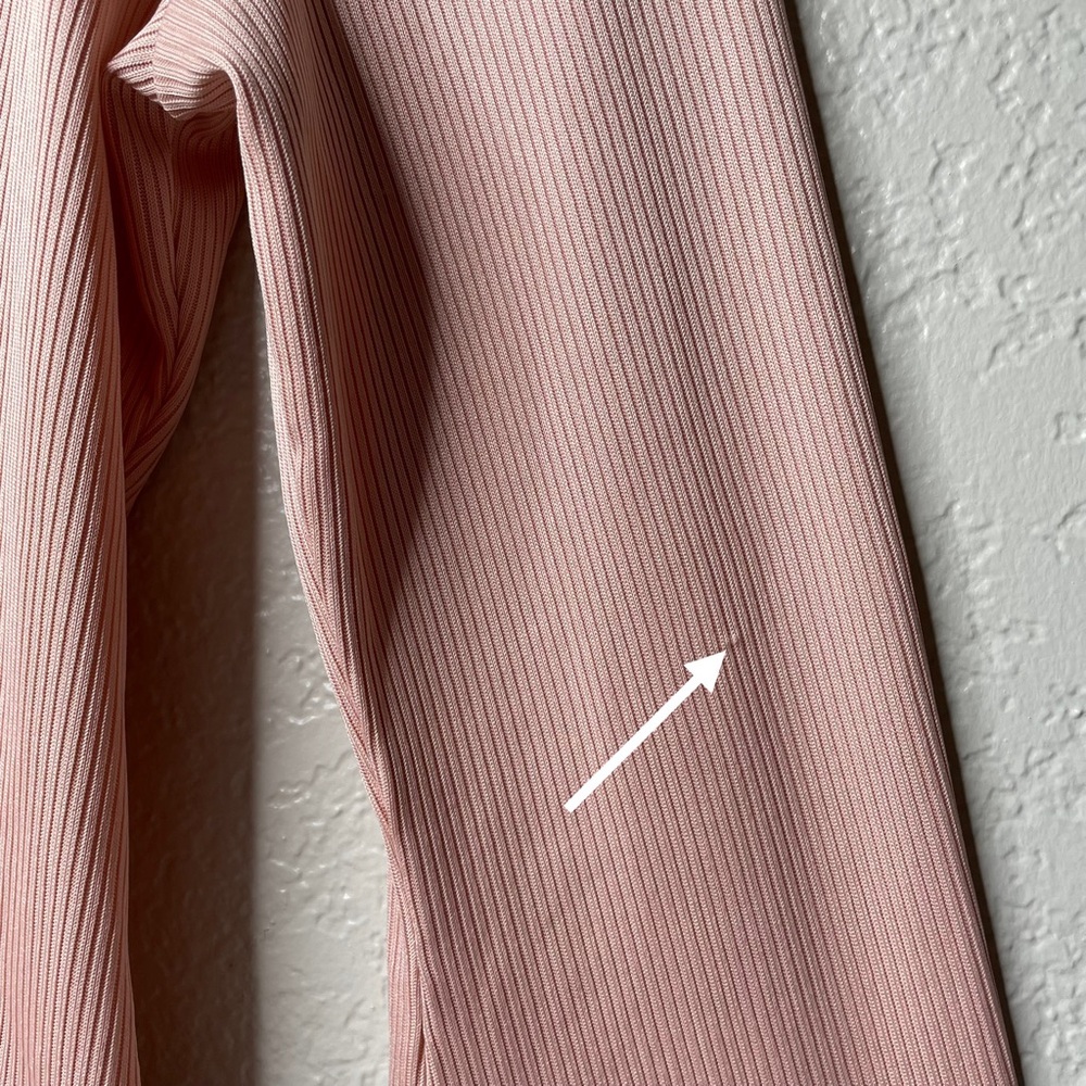 Intimately Free People Rose Charli Ribbed Flare Sleeve Bodysuit Plunge V-neck - Picture 14 of 15